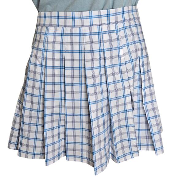 Shein Womens Plaid Pleated Mini Skirt Medium Size 6 Anime Punk School Girl - Picture 1 of 8
